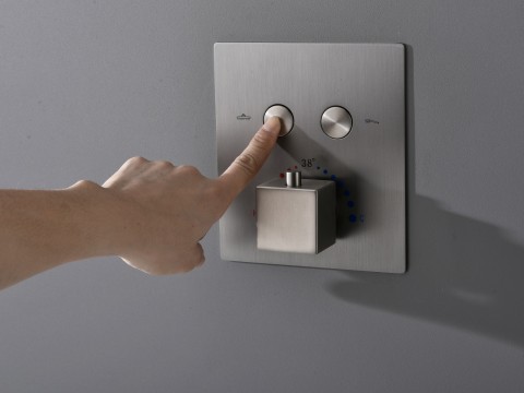 Thermostatische inbouw regendoucheset - Saga