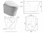 Hangend rimless toilet - Bidet - Hawaii