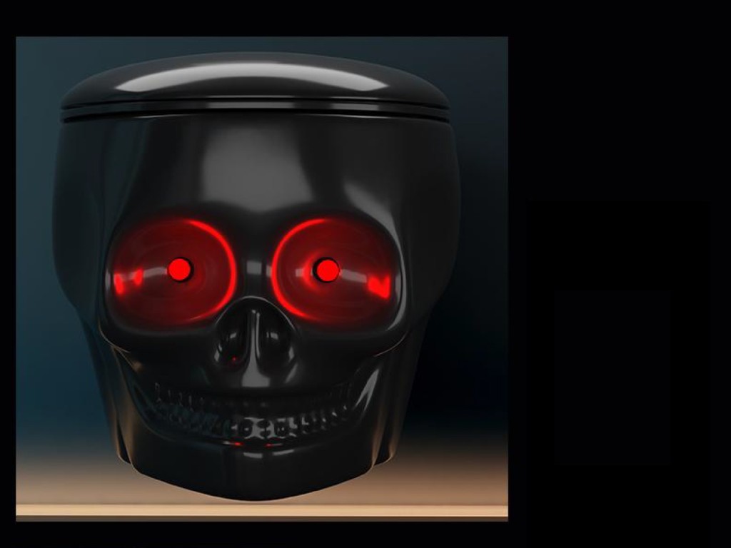 Hangend rimless toilet - Led verlichting - Skull 
