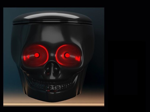 Hangend rimless toilet - Led verlichting - Skull 