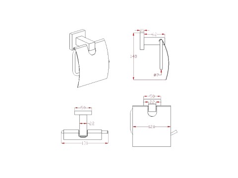 Luxe toiletaccessoires set 3-delig - Duke