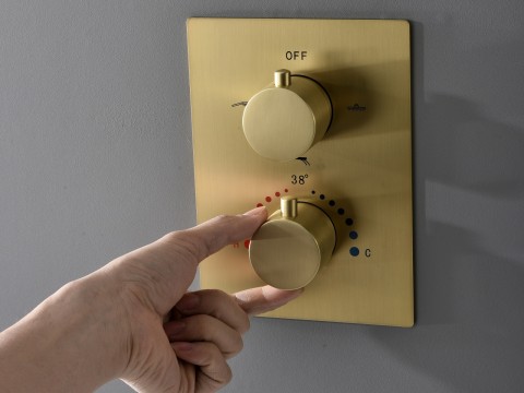 Thermostatische inbouw regendoucheset - Pointer