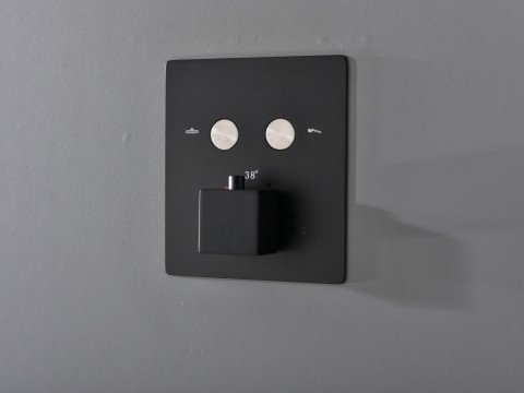 Thermostatische inbouw regendoucheset - Saga