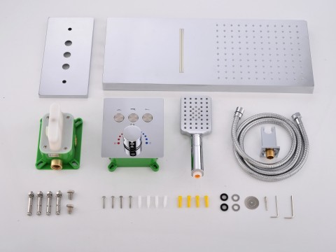 Thermostatische inbouw regendoucheset - Tuatara