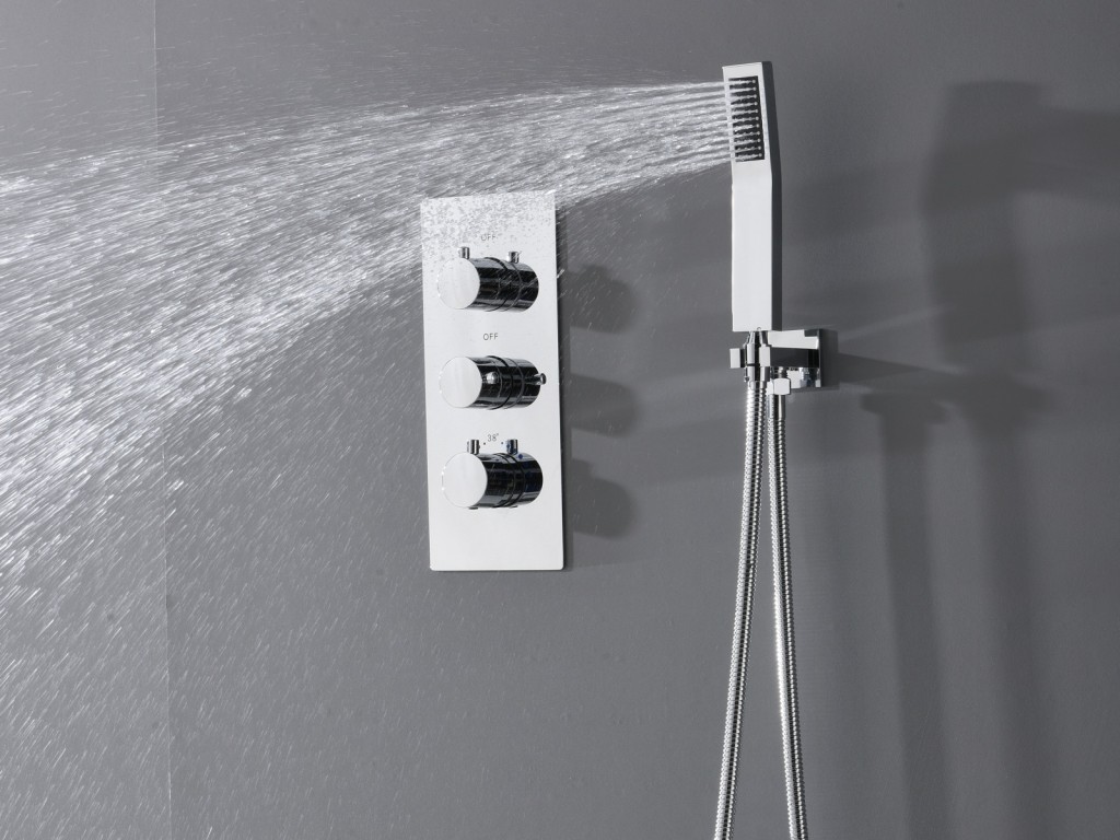 Thermostatische inbouw regendoucheset - Hake 