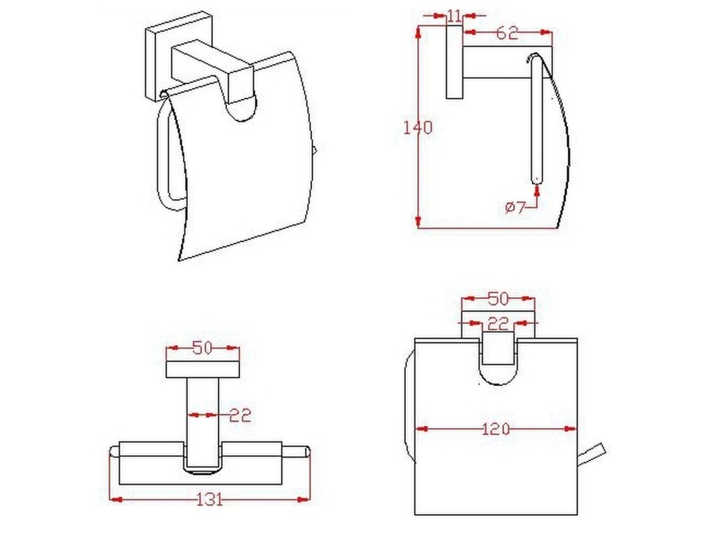 Luxe toiletaccessoires set 3-delig - Duke