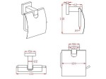 Luxe toiletaccessoires set 3-delig - Duke