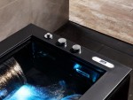 Vrijstaand massagebad - Mat zwart top - Nebo