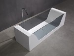 Vrijstaand bad - Solid surface - Donker glas - Dale