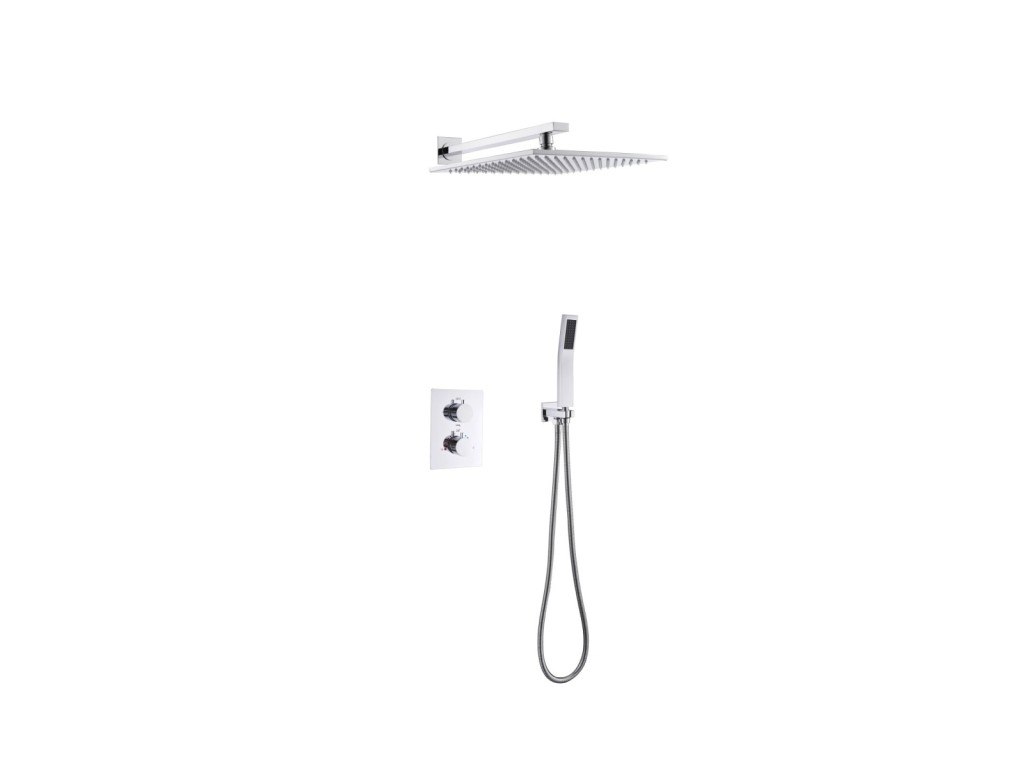 Thermostatische inbouw regendoucheset - Pointer 