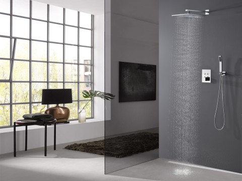 Thermostatische inbouw regendoucheset - Saga