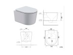 Hangend compact toilet - Kreta