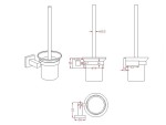 Luxe toiletaccessoires set 3-delig - Duke