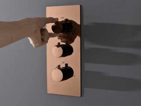 Thermostatische inbouw regendoucheset - Hake