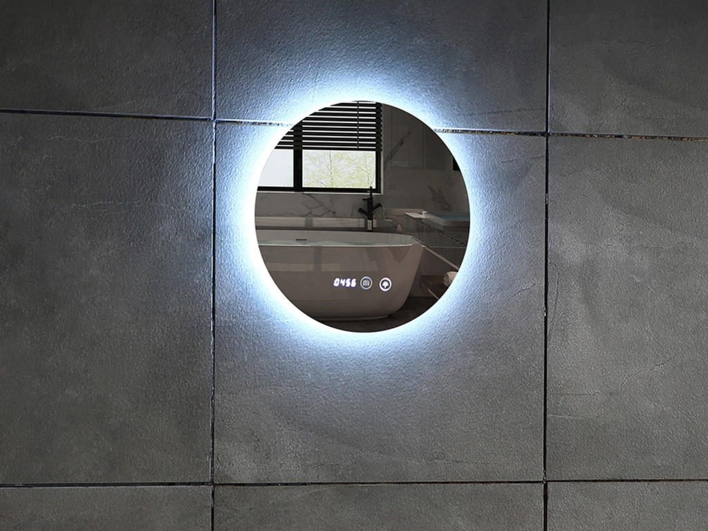 LED Badkamerspiegel - Digitale Klok - Mary