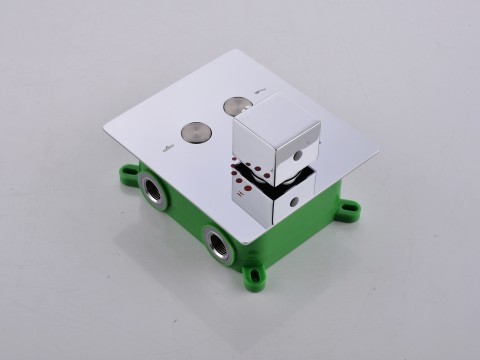 Thermostatische inbouw regendoucheset - Saga