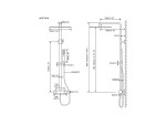 Thermostatisch opbouw regendoucheset - Cynthia