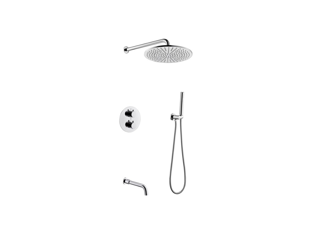 Thermostatische inbouw regendoucheset - Yuma 