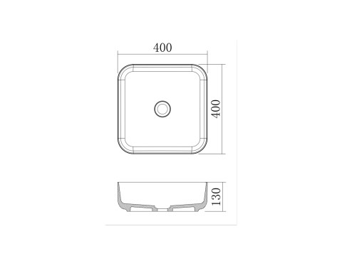 Opzet waskom - Solid surface - Phillip