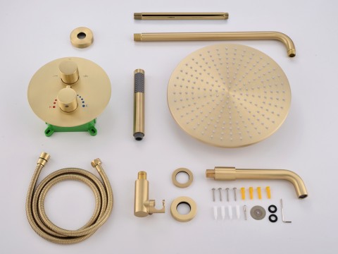 Thermostatische inbouw regendoucheset - Yuma