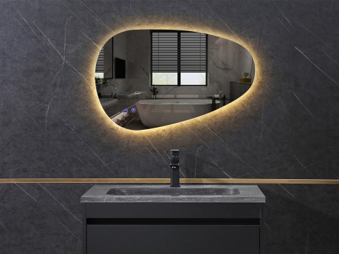 LED Badkamerspiegel - Horizontaal of verticaal - Links - Darla