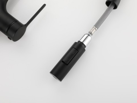 Keukenkraan - Uittrekbare uitloop - Mat zwart - Ruba