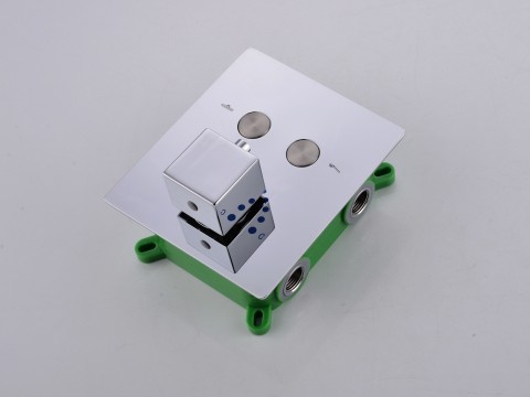 Thermostatische inbouw regendoucheset - Saga