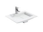 Inbouw wastafel - Solid surface - Ash