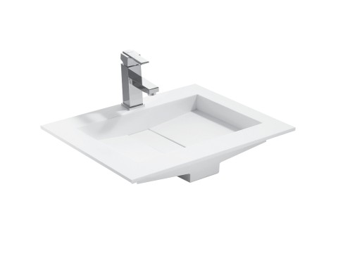 Inbouw wastafel - Solid surface - Ash