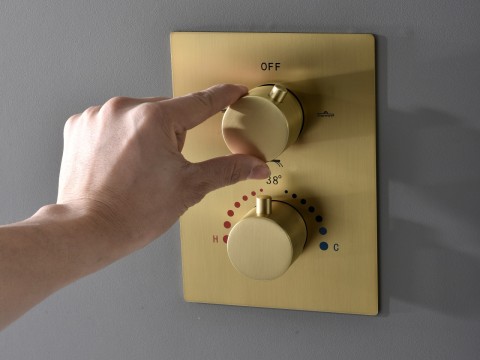 Thermostatische inbouw regendoucheset - Pointer