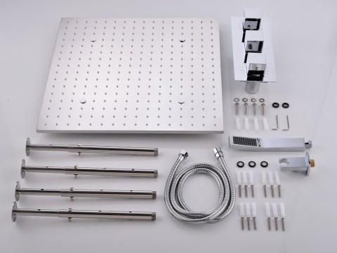 Thermostatische inbouw regendoucheset - Vanga