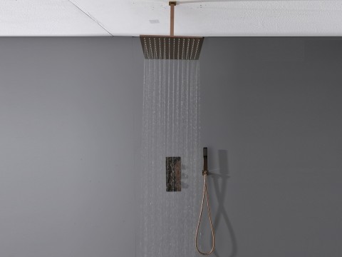 Thermostatische inbouw regendoucheset - Hake