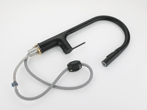 Keukenkraan - Uittrekbare uitloop - Mat zwart - Ruba