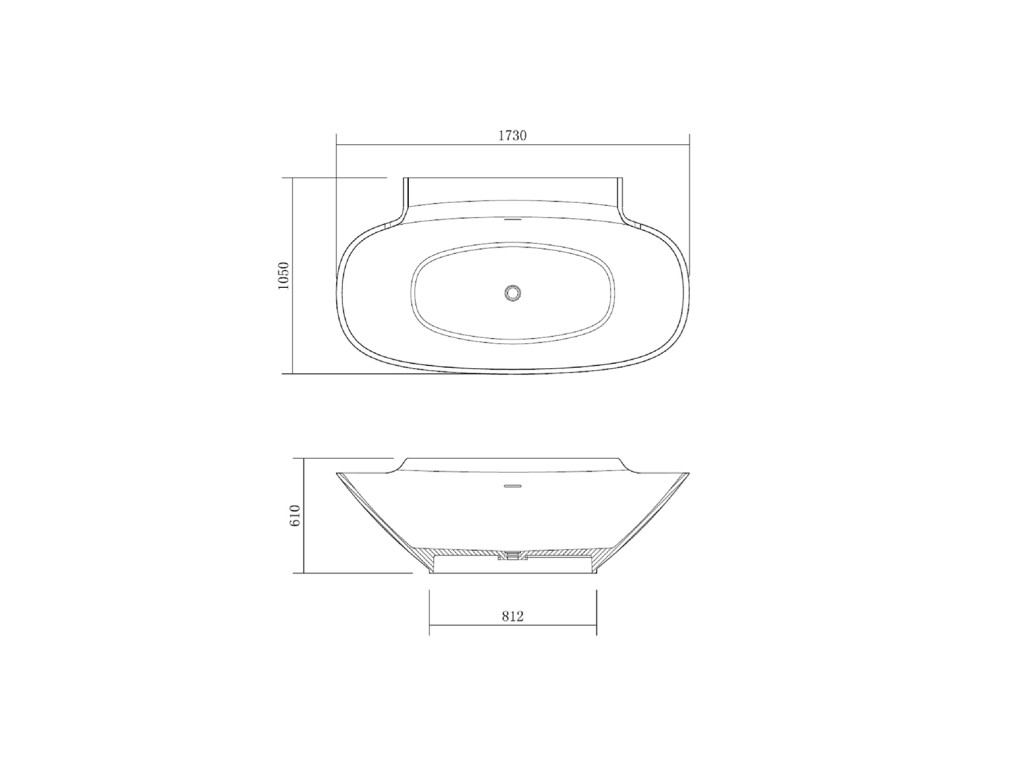 Vrijstaand bad - Solid surface - Dillan
