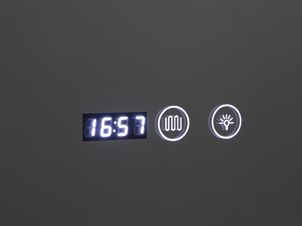 LED Badkamerspiegel - Digitale Klok - Mary
