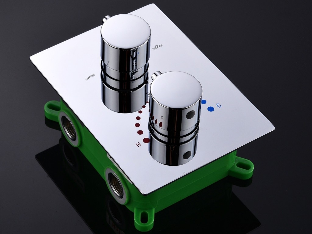 Thermostatische inbouw regendoucheset - Yabby 