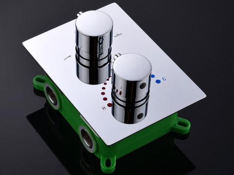 Thermostatische inbouw regendoucheset - Yabby 