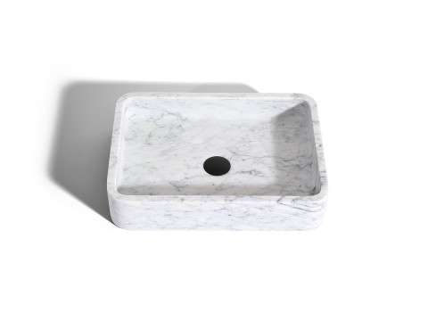 Opzet waskom - Carrara marmer - Sarah