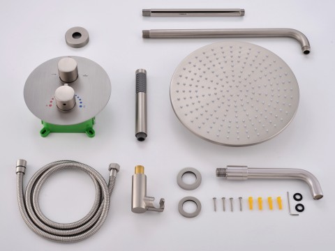 Thermostatische inbouw regendoucheset - Yuma