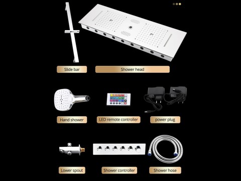 5 in 1  inbouw regendoucheset - Bleutooth - Lenna