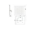 Thermostatisch inbouw regendoucheset - Ibex