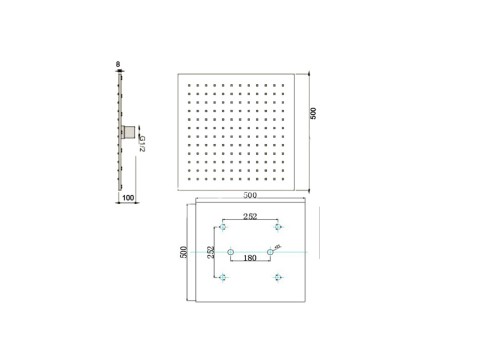 Thermostatisch inbouw regendoucheset - Ibex