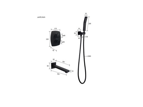 Thermostatische inbouw badkraan - Udu