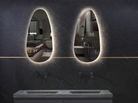 LED Badkamerspiegel - Horizontaal of verticaal - Links - Darla