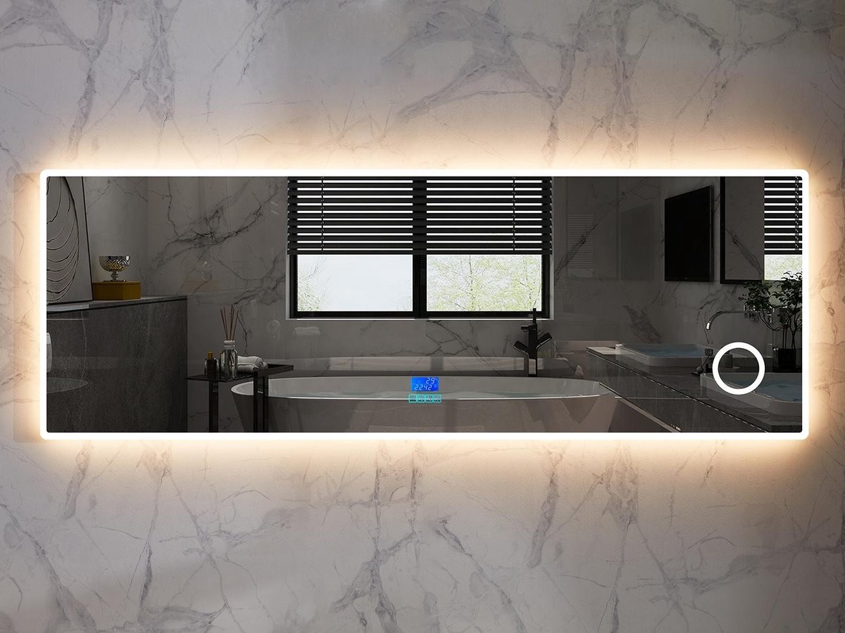 Lumoire® Badkamerspiegel met RGB Verlichting - Matrix - 80CM Rechthoekig - Anti Condens Verwarming