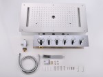 5 in 1 thermostatisch inbouw regendoucheset - Lion