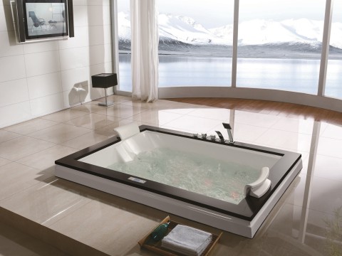 2 persoons inbouw massagebad - Malka