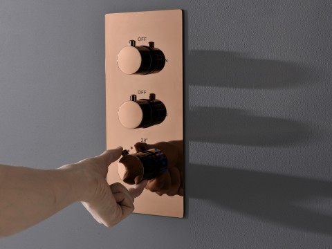 Thermostatische inbouw regendoucheset - Hake