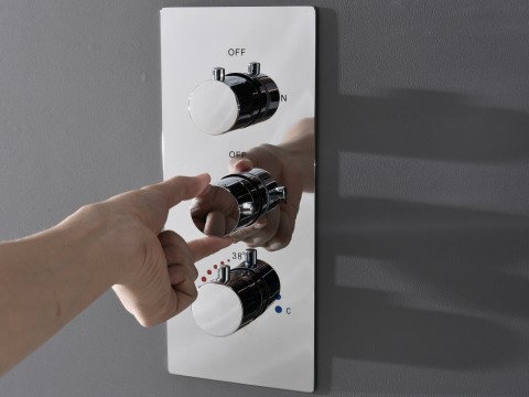 Thermostatische inbouw regendoucheset - Hake