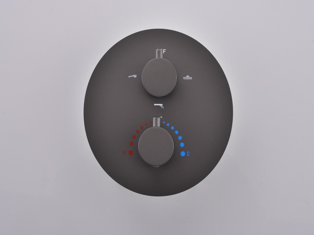 Thermostatische inbouw regendoucheset - Yuma 